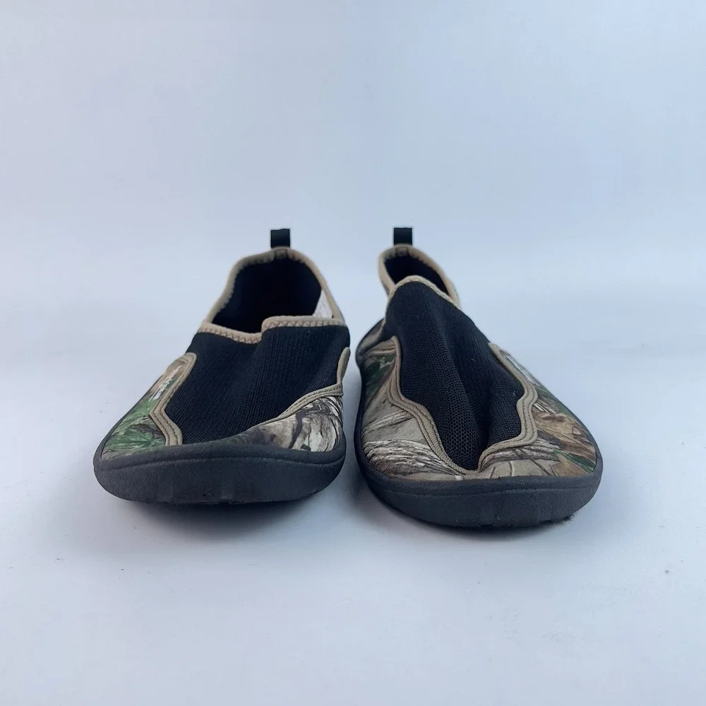 Field & Stream Water Shoes Youth Size 7 Brown‎ Realtree Print Synthetic Slip On